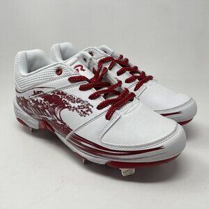 Ringor Flite Spikes Softball Metal Cleats Womens 8.5 Rising Tide White Red Shoes
